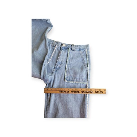 Zara Lightwash Boho Embroidered Wide-Leg Jeans – 1970s Wanderlust Vibes, Size 6 - Picture 8 of 13